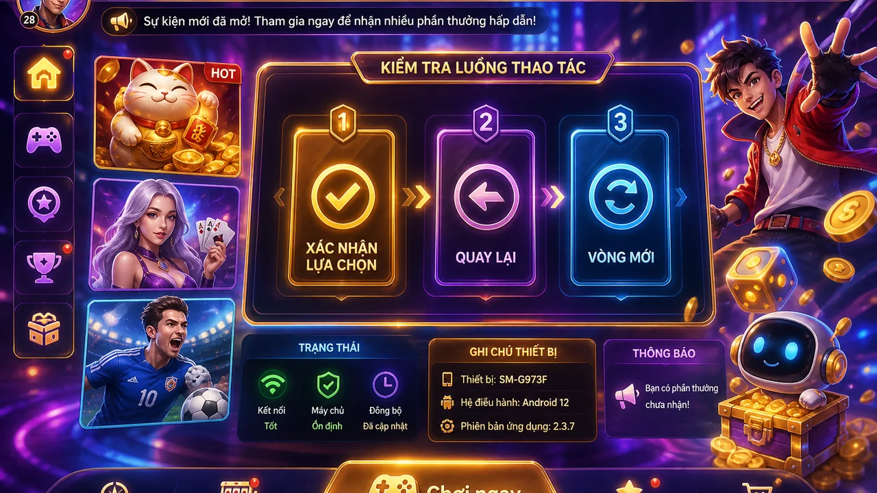 Khi màn hình đổi bước bất ngờ: cách kiểm tra fb88 game quay lại bước trước sau khi bấm xác nhận